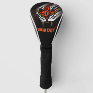 ORANGE AND BLACK STRIPES GOLF HEAD COVER