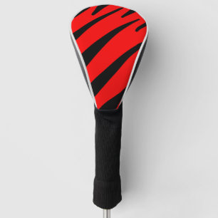 ORANGE AND BLACK STRIPES  GOLF HEAD COVER