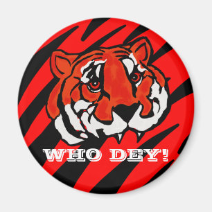ORANGE AND BLACK STRIPES  MAGNET