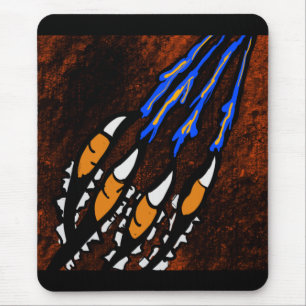 ORANGE AND BLACK STRIPES MOUSE PAD