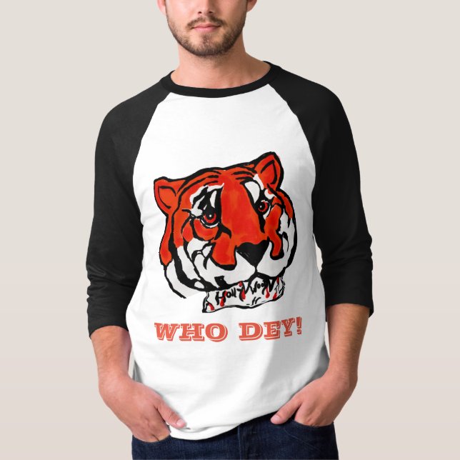 ORANGE AND BLACK STRIPES  T-Shirt (Front)