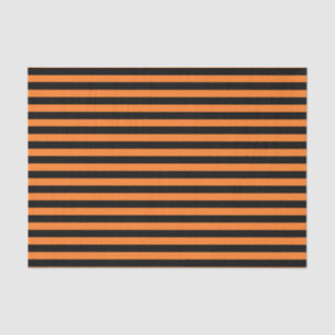 Orange and Black Stripes Tissue Paper