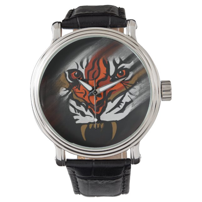 ORANGE AND BLACK STRIPES    WATCH (Front)