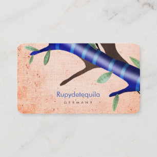 Orange and blue business card
