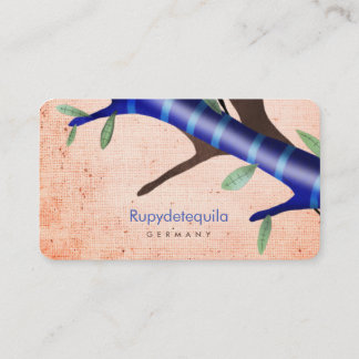 Orange and blue business card