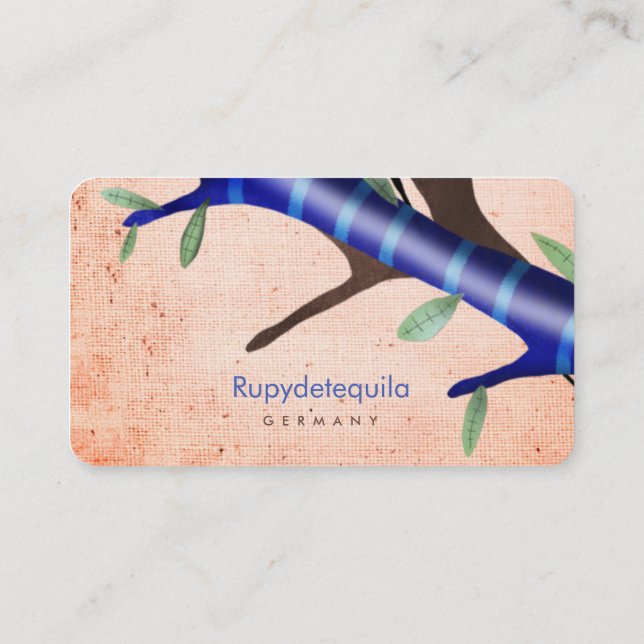 Orange and blue business card (Back)