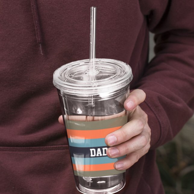 Orange and Blue Dad Acrylic Tumbler (Creator Uploaded)