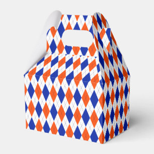 Orange and Blue Diamond Argyle Favour Box