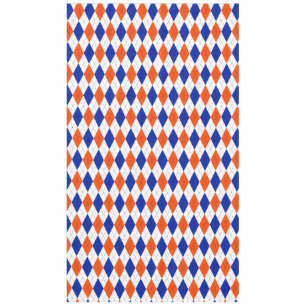Orange and Blue Diamond Argyle Tablecloth