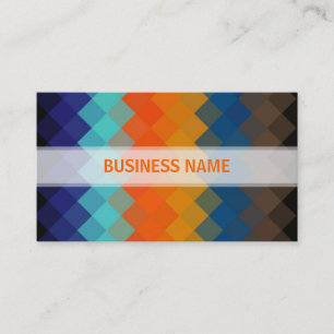 Orange and Blue Diamond Seamless Pattern 2 Business Card