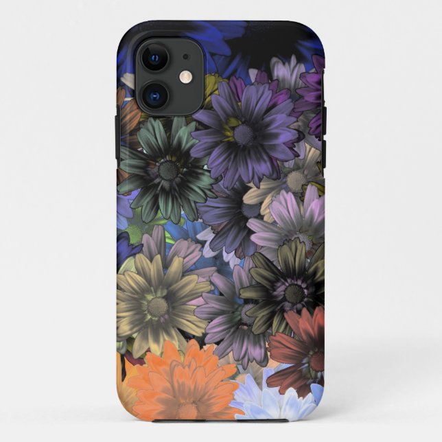 Orange and blue floral Case-Mate iPhone case (Back)