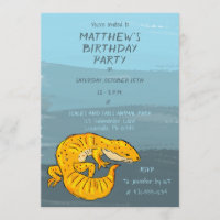 Orange and Blue Gecko Lizard Birthday Party