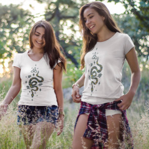 Orange and Blue-grey Halloween Snake Design Tri-Blend Shirt