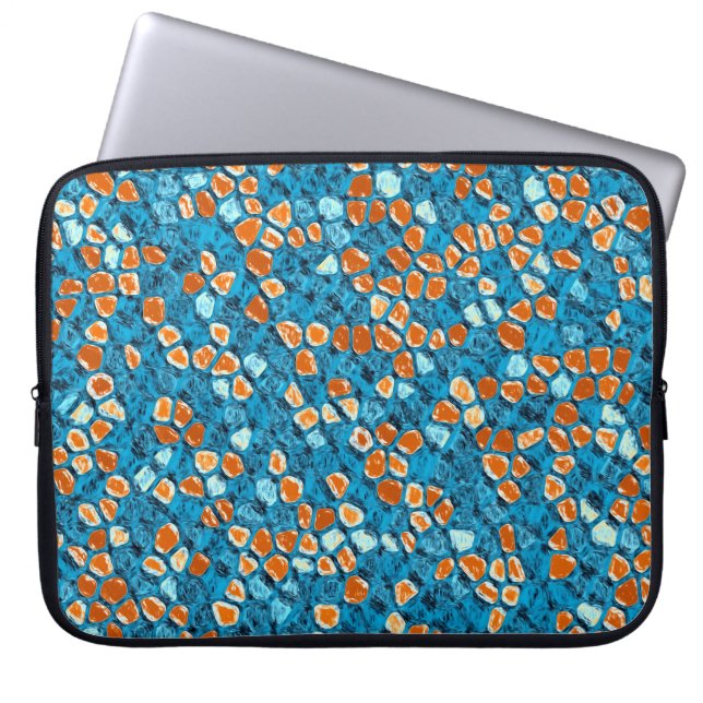 Orange and Blue Laptop Sleeve (Front)