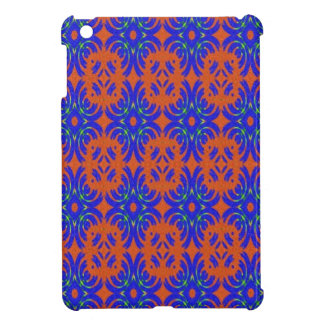 Orange and blue pattern iPad mini case
