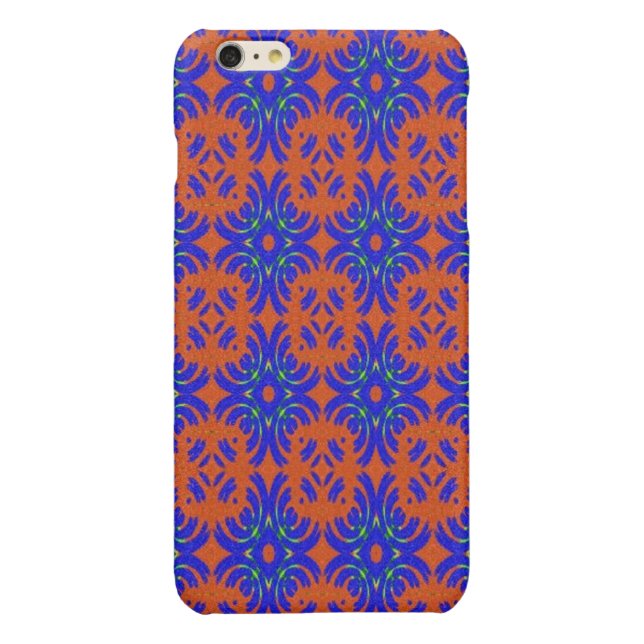 Orange and blue pattern iPhone case (Back)