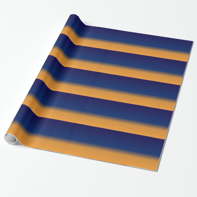 Orange and Blue Wrapping Paper (Unrolled)