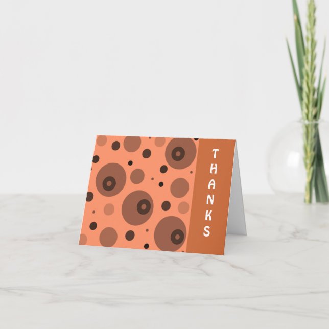 Orange and Brown Circles Thank You (Front)