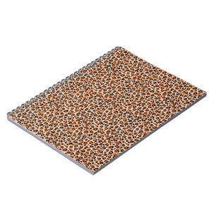Orange and Brown Leopard Print Notebook