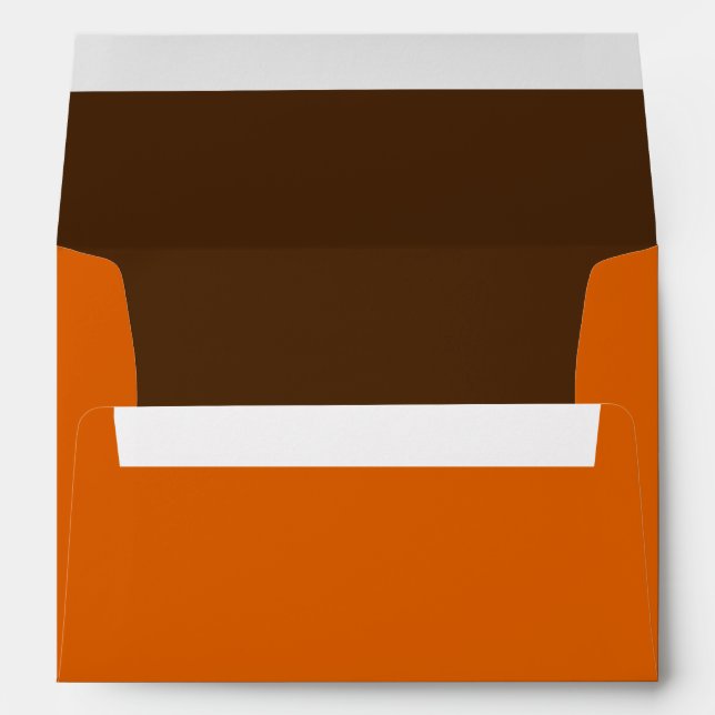 Orange and Brown Lined Envelope (Back (Bottom))