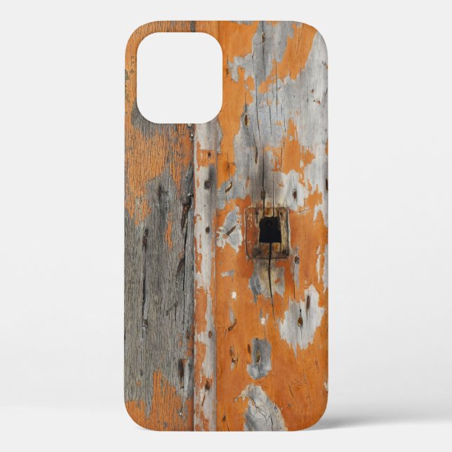 Orange and brown wooden board Case-Mate iPhone case (Back)