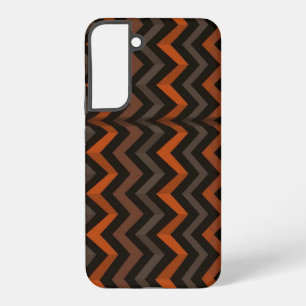 Orange and Brown Zigzag Pattern Samsung Galaxy Case