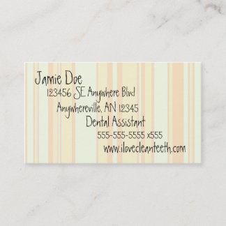 Orange and Cream Stripe Business Card