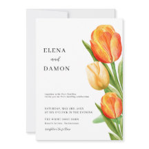 Orange and Cream Tulip Wedding