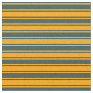 Orange and Dark Slate Grey Coloured Lined Pattern Fabric