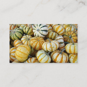 Orange and Green Autumn Harvest Gourds Business Card