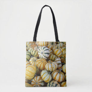 Orange and Green Autumn Harvest Gourds Tote Bag