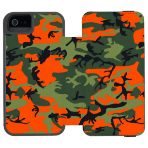 Orange and Green Camouflage, Military, Army Incipio Watson™ iPhone 5 Wallet Case