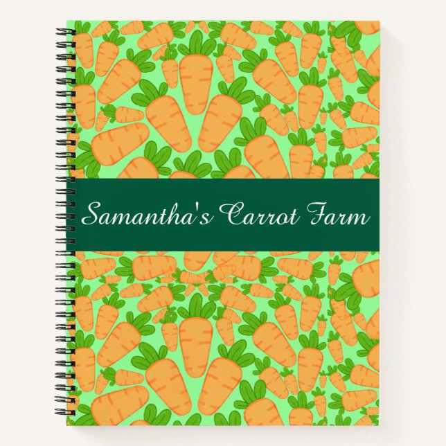Orange And Green Carrots Notebook (Front)