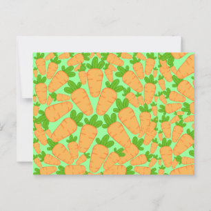Orange And Green Carrots Postcard