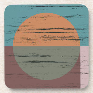 Orange And Green Circle Coaster
