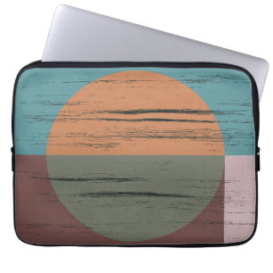 Orange And Green Circle Laptop Sleeve