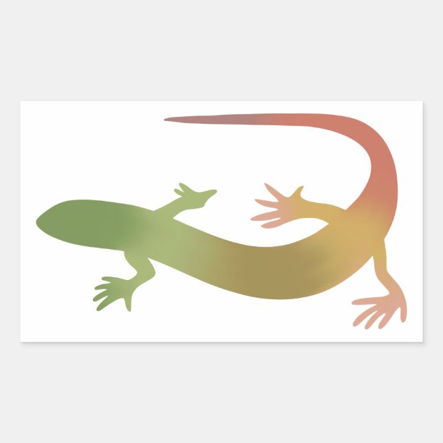 Orange and Green Gecko Gradient Sticker (Front)