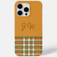 Orange and Green Gingham