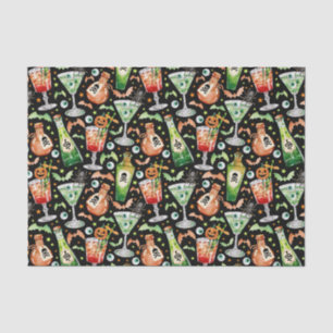 Orange and Green Halloween Cocktails and Potions Tissue Paper