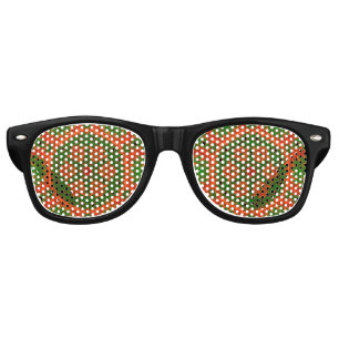 Orange and Green Kaleidoscope Party Glasses