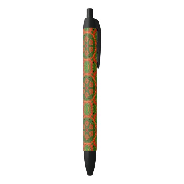 Orange and Green Kaleidoscope Pen (Bottom (Vertical))