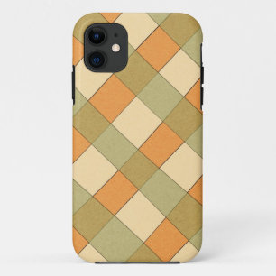 Orange and Green Lattice iPhone 11 Case