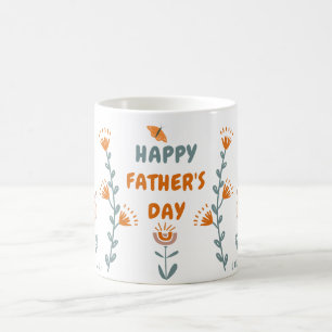 Orange and Green Simple Father's Day Personal Mug