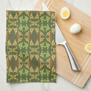 Orange and Green Tea Towel