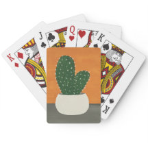 Orange and Grey Acrylic Potted Cactus