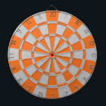 Orange And Grey Dartboard<br><div class="desc">Orange And Grey Dart Board</div>