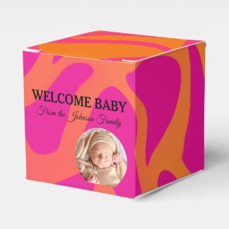 Orange and Hot Pink Gradient Favour Box