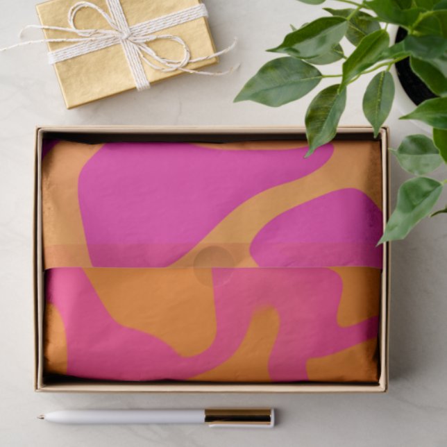 Orange and Hot Pink Gradient  Tissue Paper (Gift)