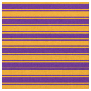 Orange and Indigo Coloured Stripes/Lines Pattern Fabric