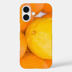 Orange and Lemon Citrus Fruit Close-Up Photograph iPhone 16 Case
